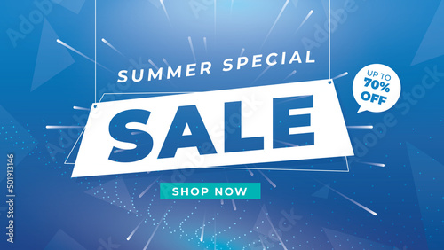 Summer sale vector banner graphic vector