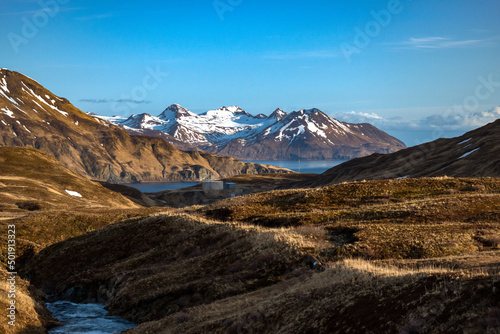 landscape with sky,aleutian islands 