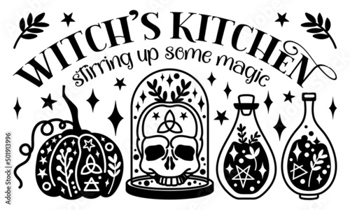 Halloween kitchen quote svg vector print