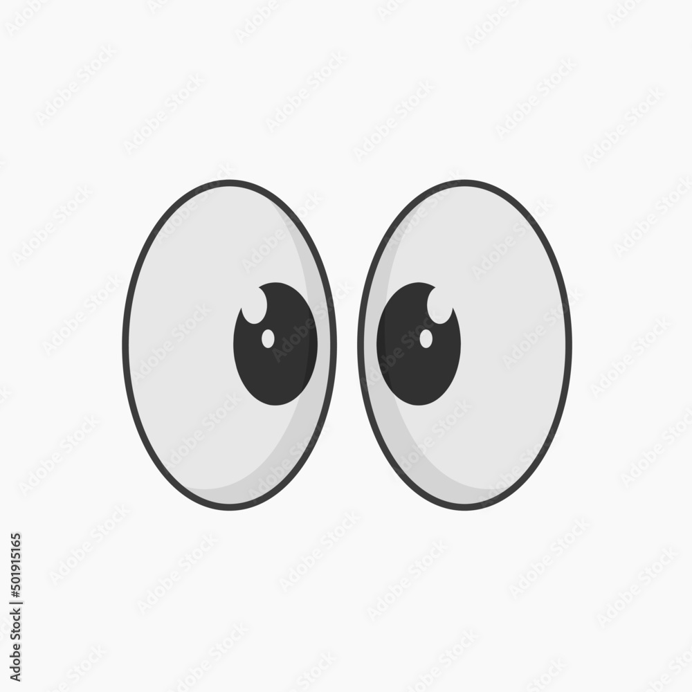cartoon style eye illustration with cute look cartoon style eye illustration with cute look
