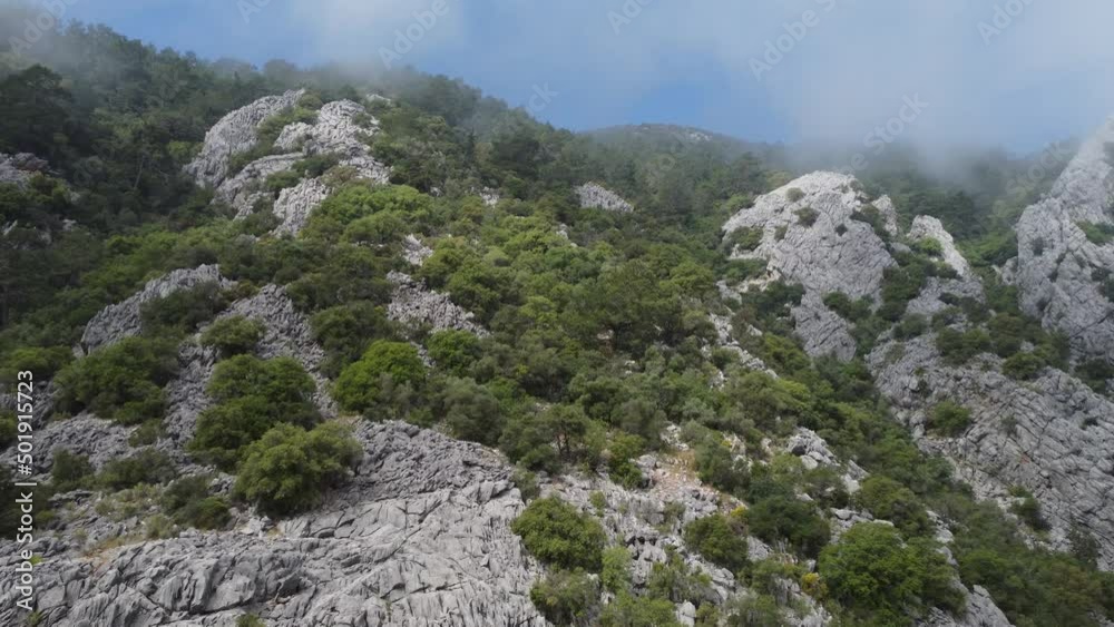 Flight into the mountains to the clouds. High quality 4k footage Flight into the mountains to the clouds. High quality 4k footage