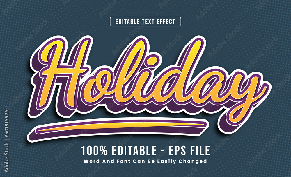 Editable Text Effects Holiday Words and fonts can be changed