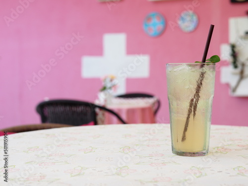 mojito cocktail at the bar counter