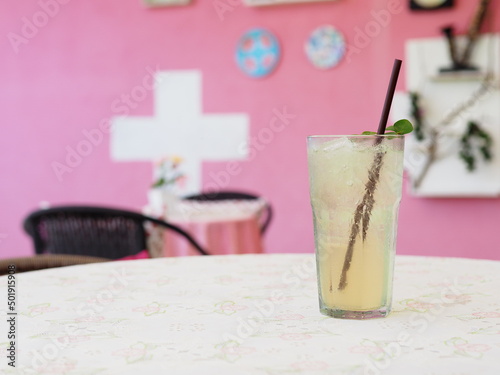 mojito cocktail at the bar counter