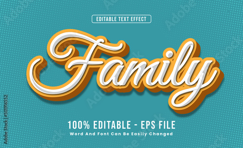 Editable Text Effects Family Words and fonts can be changed