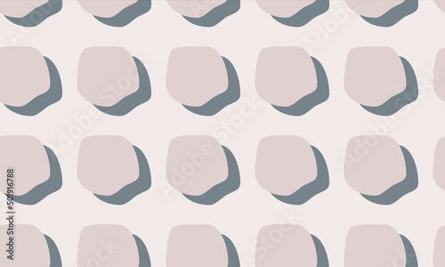 Set of abstract dots and spots in blush and gray. Abstract vector seamless patterns. Color palette of blush