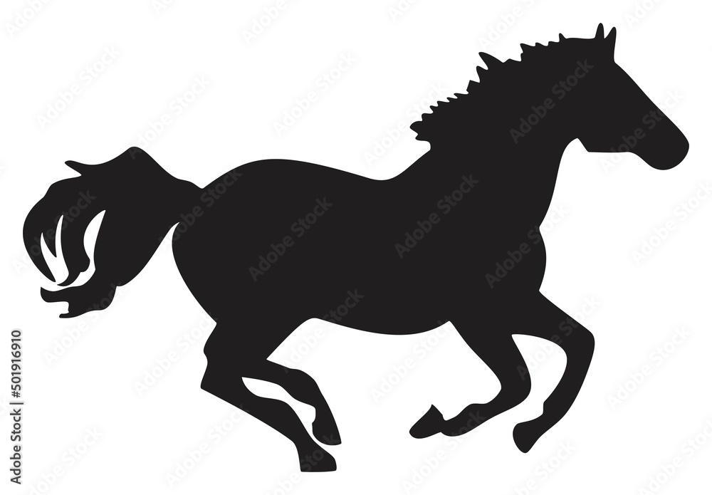 Vector running racing horse animal silhouette drawing on isolated background icon symbol sign of horse fast race with its head legs hair and tail full body logo concept illustration element Vector running racing horse animal silhouette drawing on isolated background icon symbol sign of horse fast race with its head legs hair and tail full body logo concept illustration element