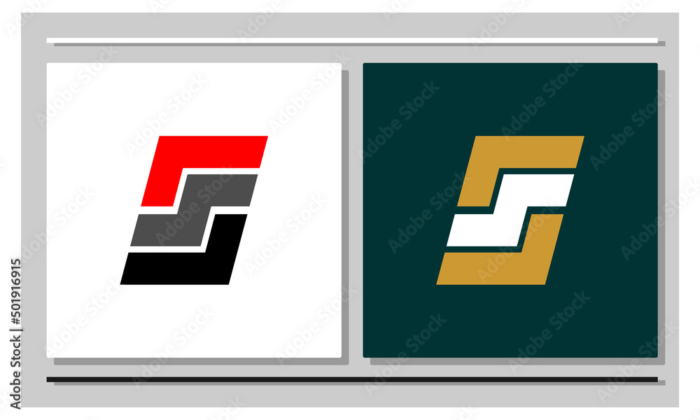 TSJ or S logo design. Design with squares arranged symmetrically TSJ or S logo design. Design with squares arranged symmetrically