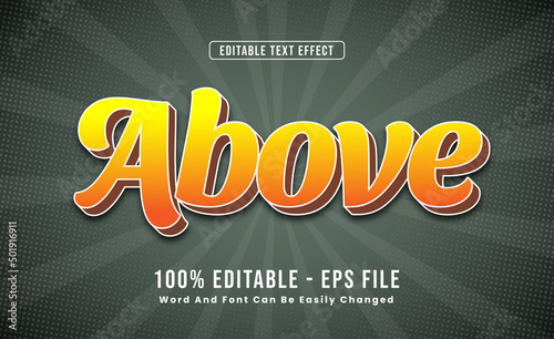 Editable Text Effects Above Words and fonts can be changed