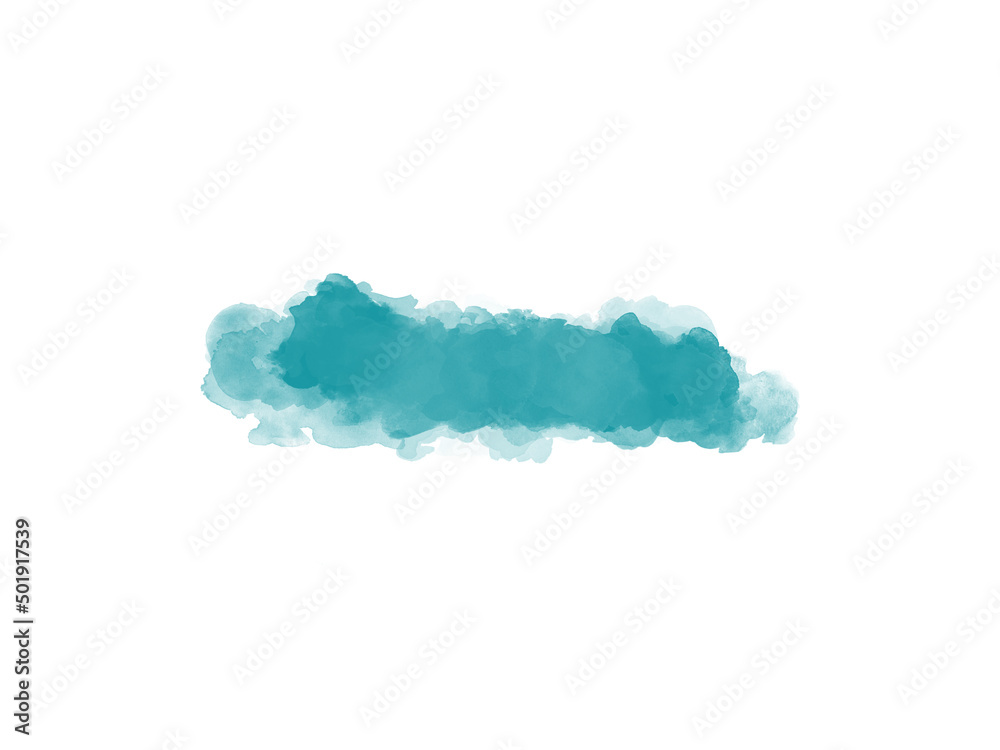 türkise Wolke im Wasserfarben oder Aquarell Look türkise Wolke im Wasserfarben oder Aquarell Look