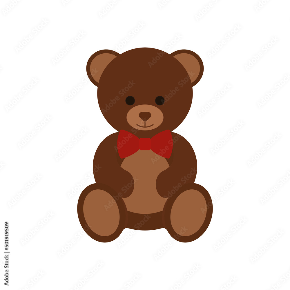Teddy bear with a bow icon. Vector illustration. Isolated. Teddy bear with a bow icon. Vector illustration. Isolated.
