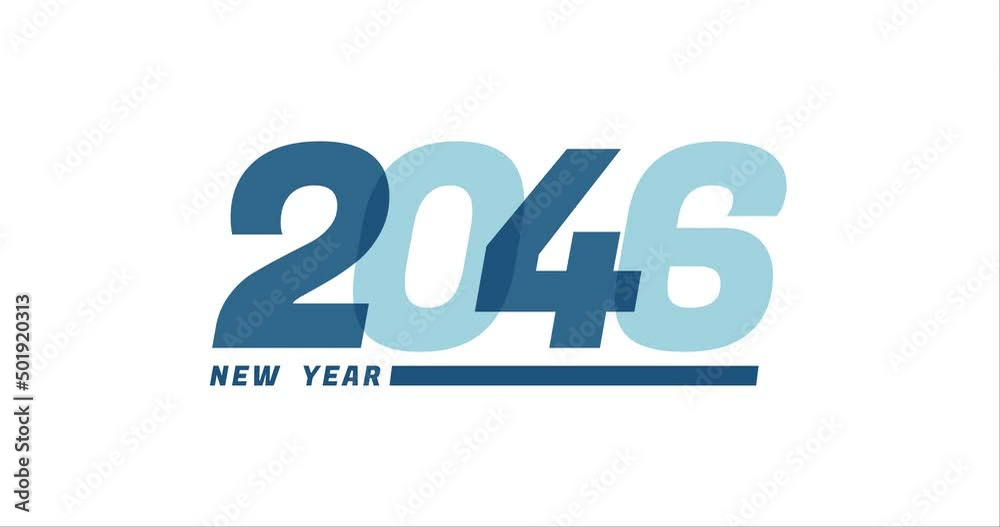 2046 animation Isolated on white background, 2046 new year design template 2046 animation Isolated on white background, 2046 new year design template