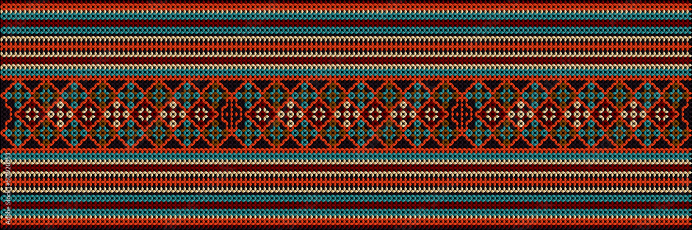 Traditional ethnic ornament, tracery, pattern for use on fabric, tile, ceramic and other interior details. Traditional ethnic ornament, tracery, pattern for use on fabric, tile, ceramic and other interior details.