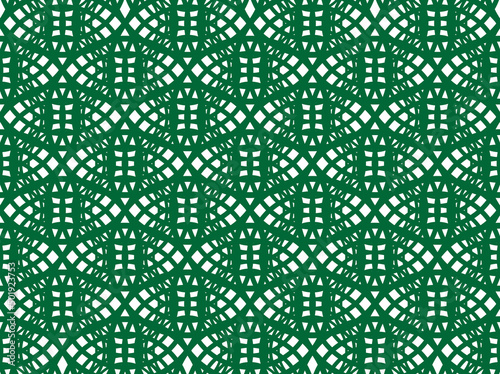 Summer green geometric line circle abstract background seamless pattern vector design.