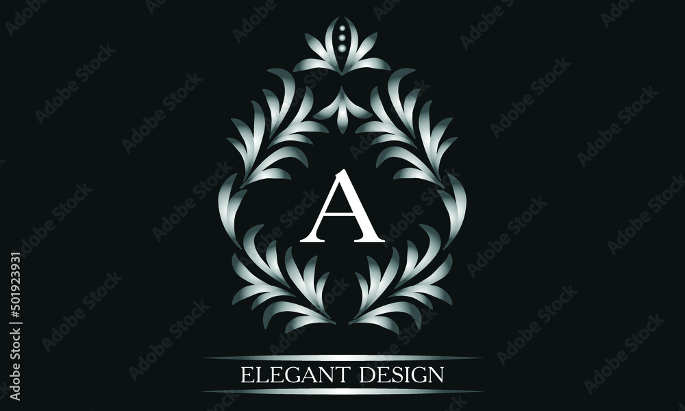 Simple creative logo for the letters A. Business sign, identity monogram for restaurant, boutique, hotel, heraldic, jewelry.