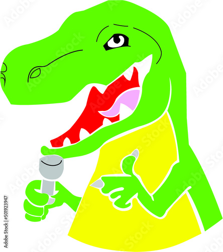 dinosaurio cantando 