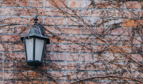 old lantern on the wall