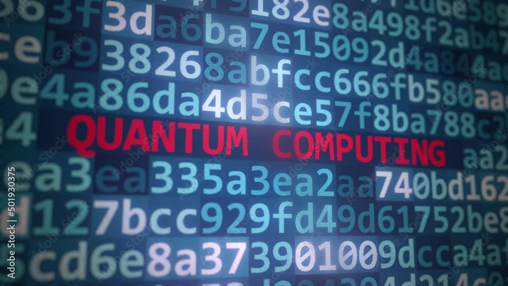 QUANTUM COMPUTING text and source code on the computer monitor QUANTUM COMPUTING text and source code on the computer monitor