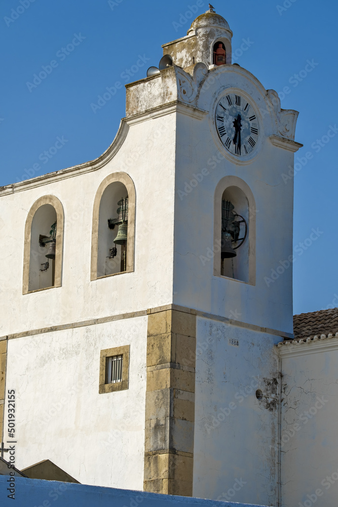 bell tower of the church of Fuseta, Portugal