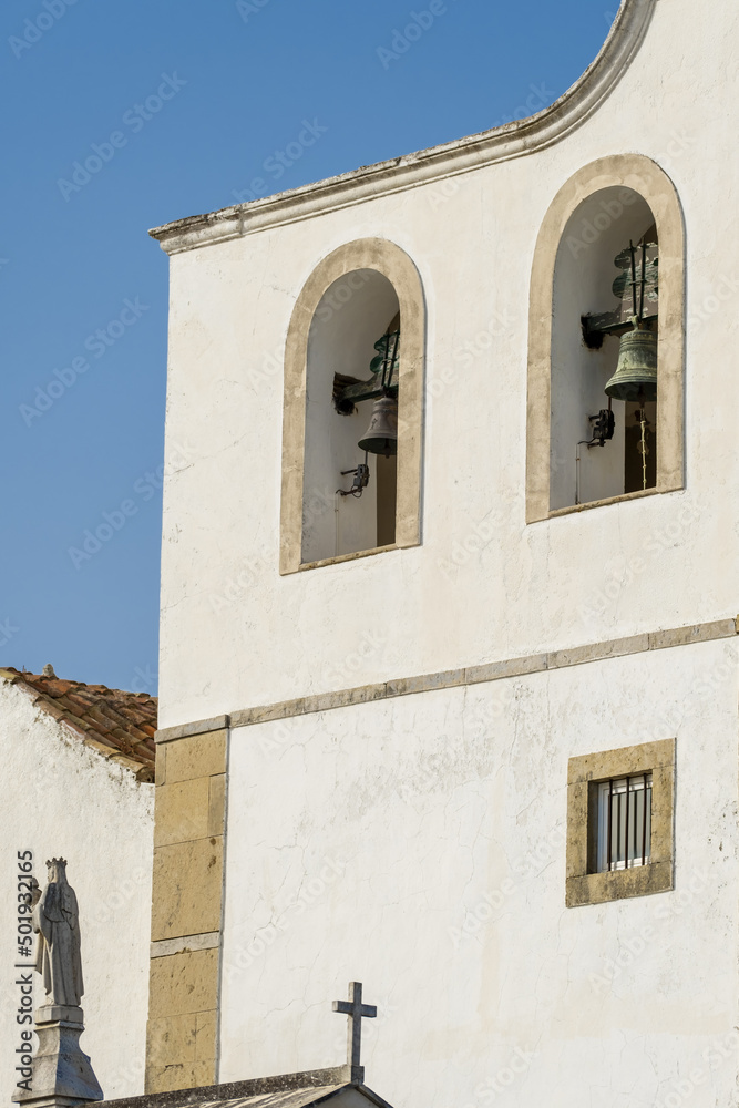 bell tower of the church of Fuseta, Portugal