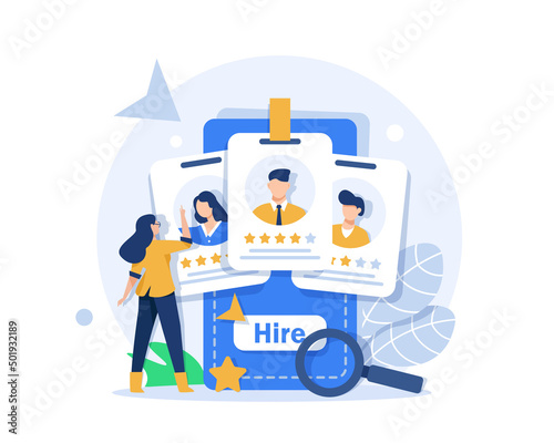 hiring and recruitment concept,HR management,Human resource managers looking for employees for companies