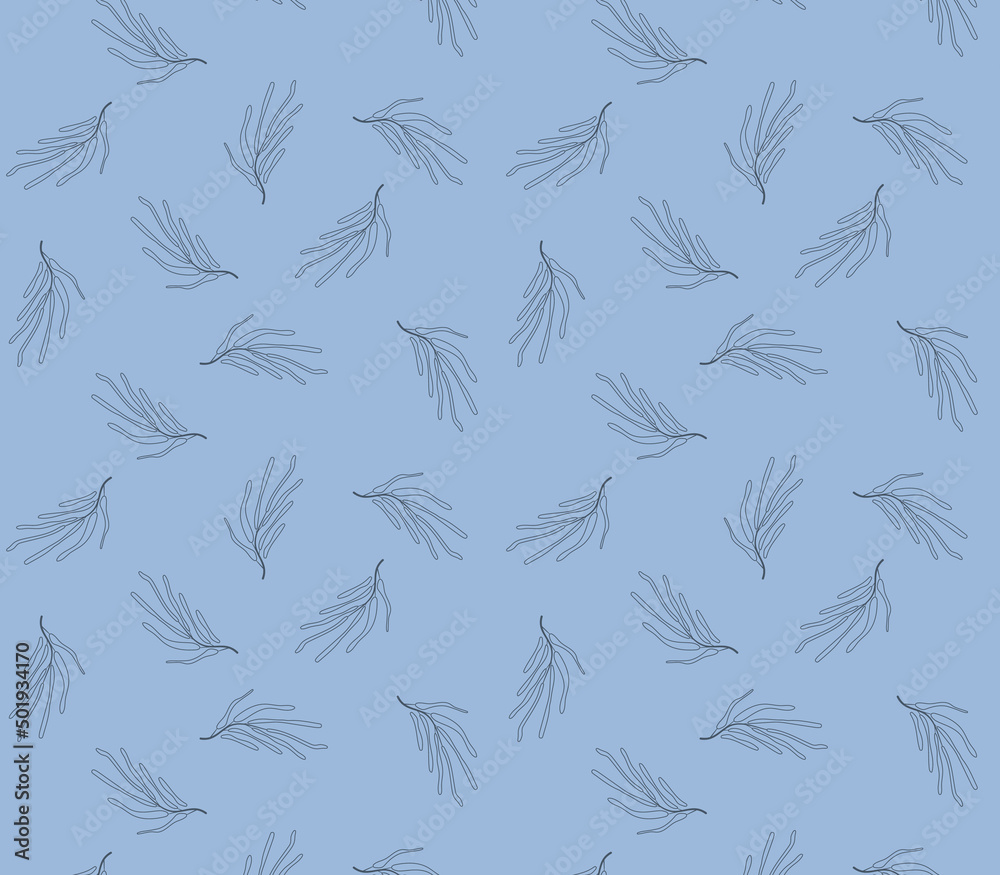 Vector pattern of leaves on white background. Orange and white color. Retro style. Vector pattern of leaves on white background. Orange and white color. Retro style.