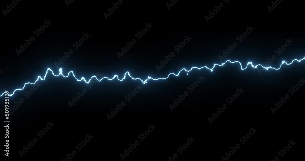 Blue line thunder. Animation loop, 3d rendering. Blue line thunder. Animation loop, 3d rendering.