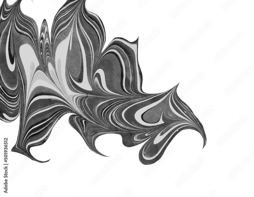 Ebru Pouring Spotted Design Element in Monochrome Tones Isolated on White. Perfect for Business card, posters, postcards, advertising, holiday invitations. Contemporary Liquid Art. Ebru Pouring Spotted Design Element in Monochrome Tones Isolated on White. Perfect for Business card, posters, postcards, advertising, holiday invitations. Contemporary Liquid Art.