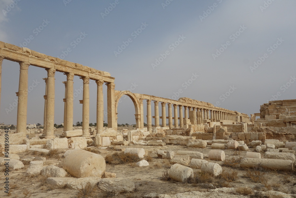 Fototapeta premium Palmyra, Roman columned street, Syria
