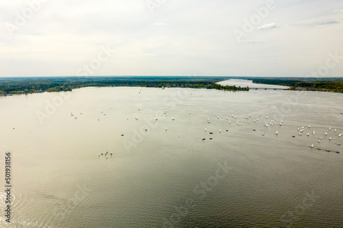 Jachty na jeziorze Zegrzyńskim, regaty. photo