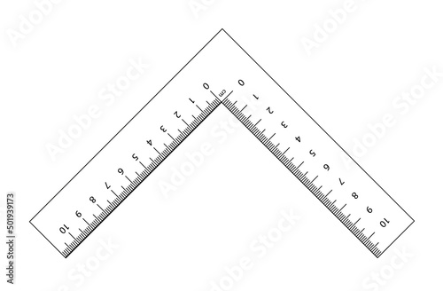 Corner ruler vector. Size indicators set isolated on background. Unit distances. Concept graphic element. Measuring scales.