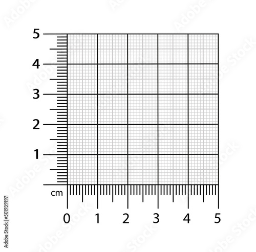 Corner ruler from on the graph grid paper. Corner ruler vector. Size indicators set isolated on background. Unit distances. Concept graphic element. Measuring scales