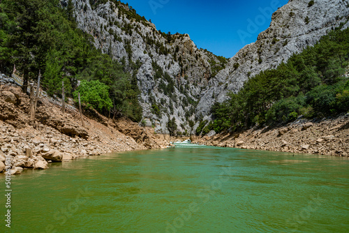 Green Canyon, Manavgat. Hydroelectric power station. Water and mountains. Largest canyon reservoir in Turkey