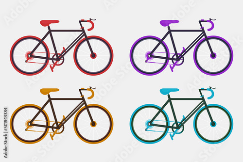 Bike bicycle icon vector logo road bicycle vector isolated vector