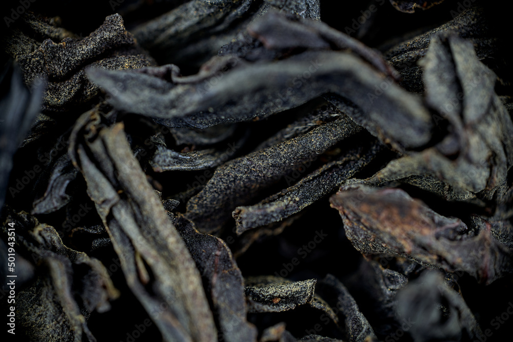 large leaf brewed tea leaves macro closeup microscope soft focus large leaf brewed tea leaves macro closeup microscope soft focus