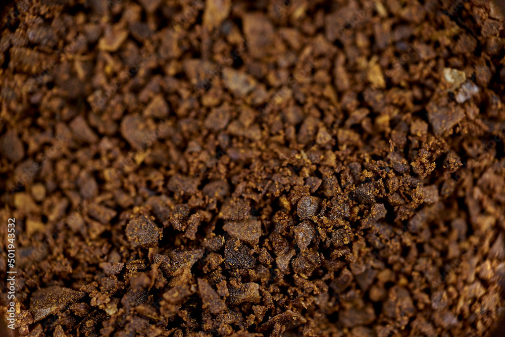 ground coffee macro microscope close-up strong grinding roasting placer soft focus ground coffee macro microscope close-up strong grinding roasting placer soft focus