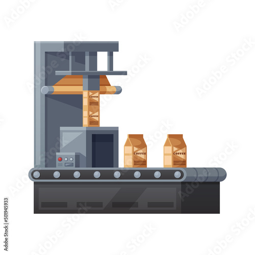 Coffee Production Illustration
