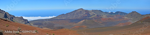 View from the top of Haleakala Crater on Maui looking down into the volcanic crater