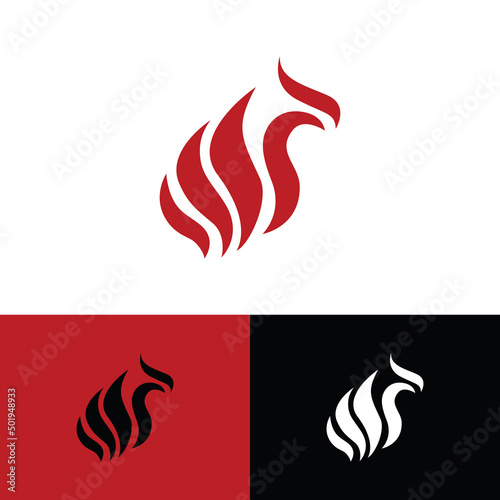 Fire Red Liver Bird Logo