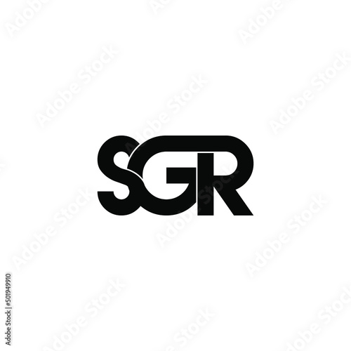 sgr letter original monogram logo design