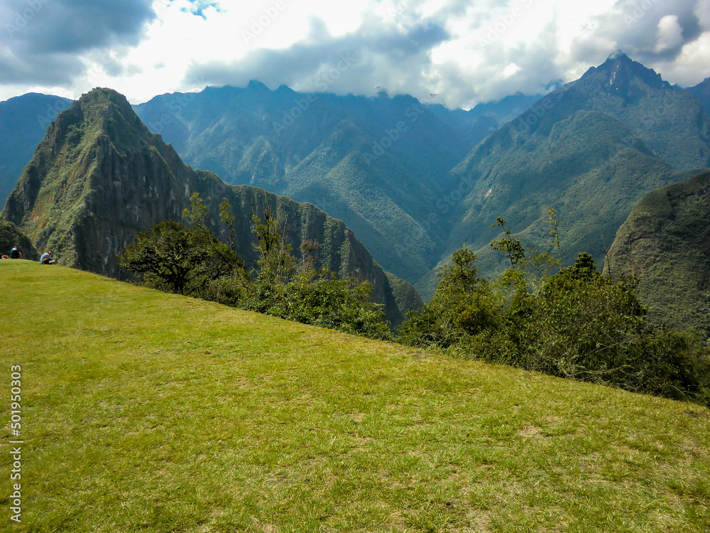 Huayna Picchu mountain in the citadel of Machu Picchu, Cusco, - Peru.