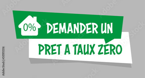 Logo demander un prêt à taux zéro.