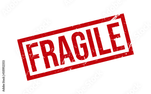 Fragile Rubber Stamp Seal Vector