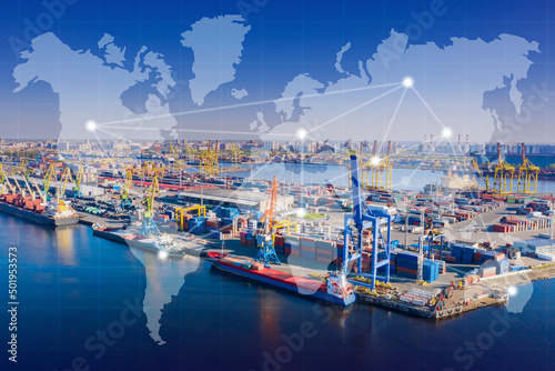 Fotografie, Obraz Large cargo port