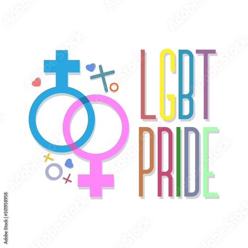 Gay pride background. LGBT day. Vector illustration with colorful realistic style. Stickers, flyers, logo designs.
