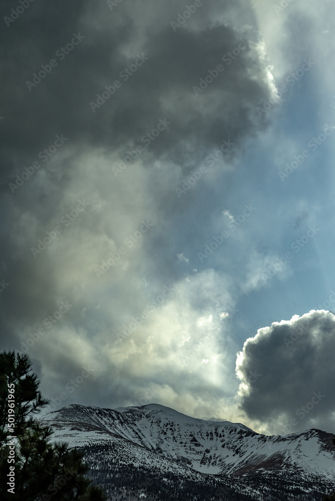 clouds in the mountains