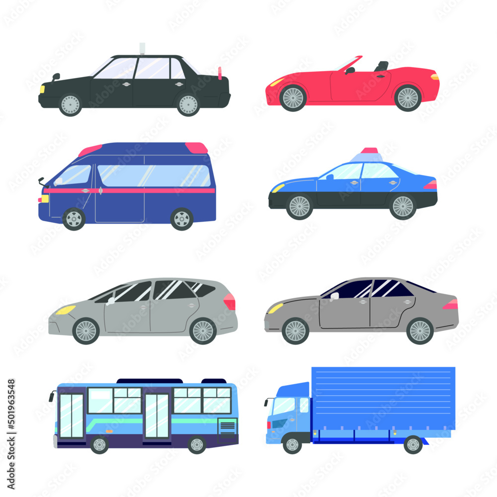 Vehicle Vector Illustration Elements