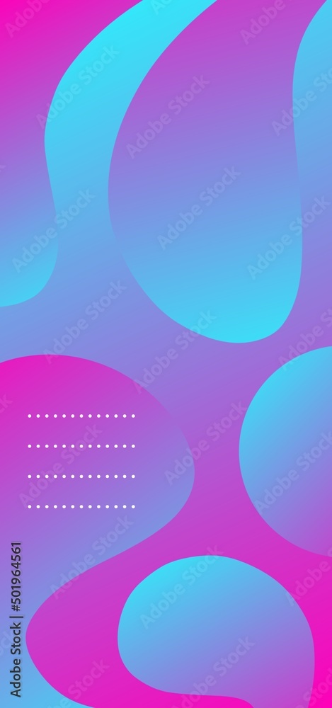 Colorful wallpaper. Shiny blue and pink mix abstract mobile wallpaper design with beautiful fluid shapes and dots Colorful wallpaper. Shiny blue and pink mix abstract mobile wallpaper design with beautiful fluid shapes and dots
