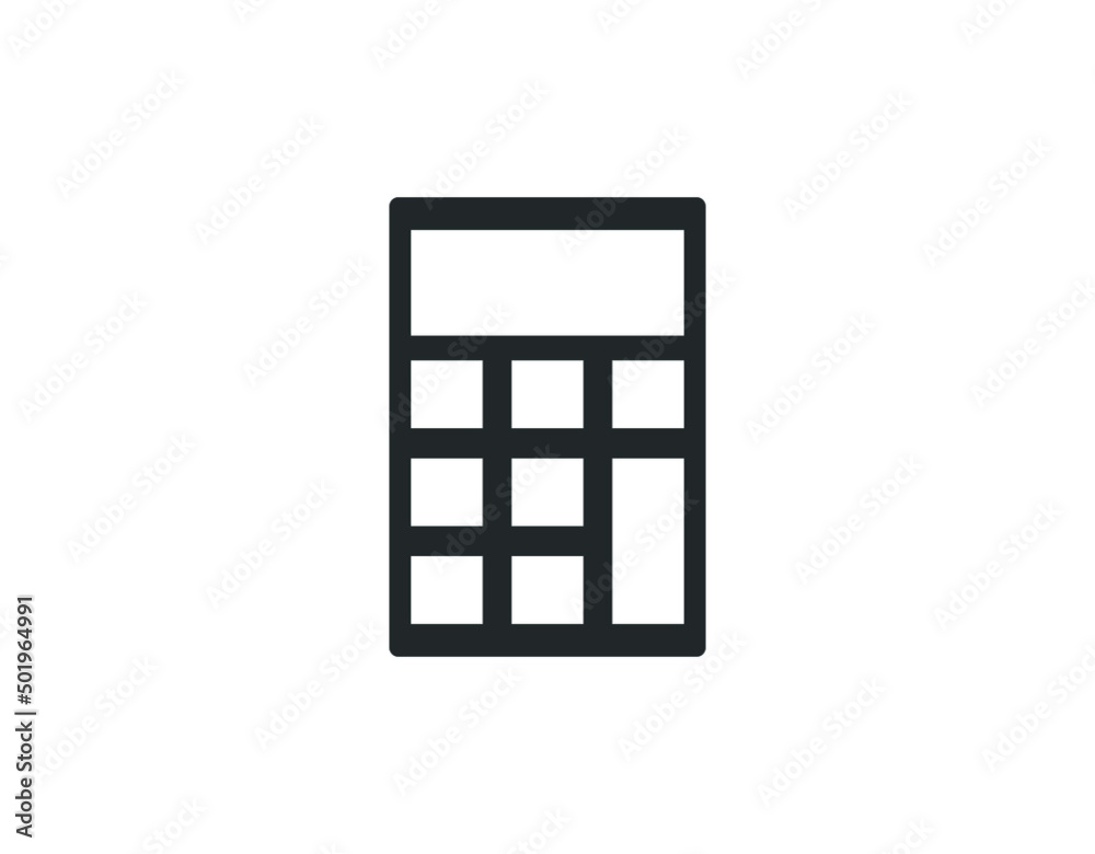 calculator icon symbol sign vector