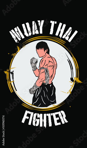 illustration of Muaythai Vector design modern